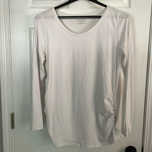 Motherhood Maternity white long sleeve shirt